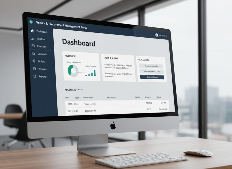 Vendor & procurement management portal project preview