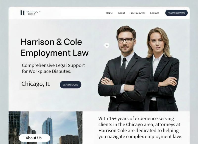 Website for Harrison & Cole Employment Law — Chicago, IL project preview