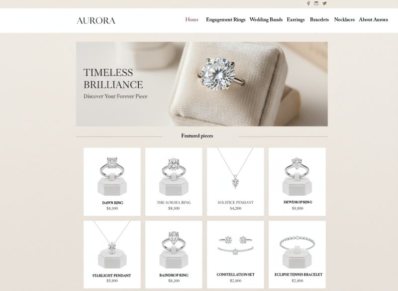 Fine Jewelry E-commerce Store | Custom Engagement Rings & Jewelry project preview